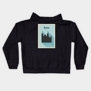 Lyon Poster Design Kids Hoodie